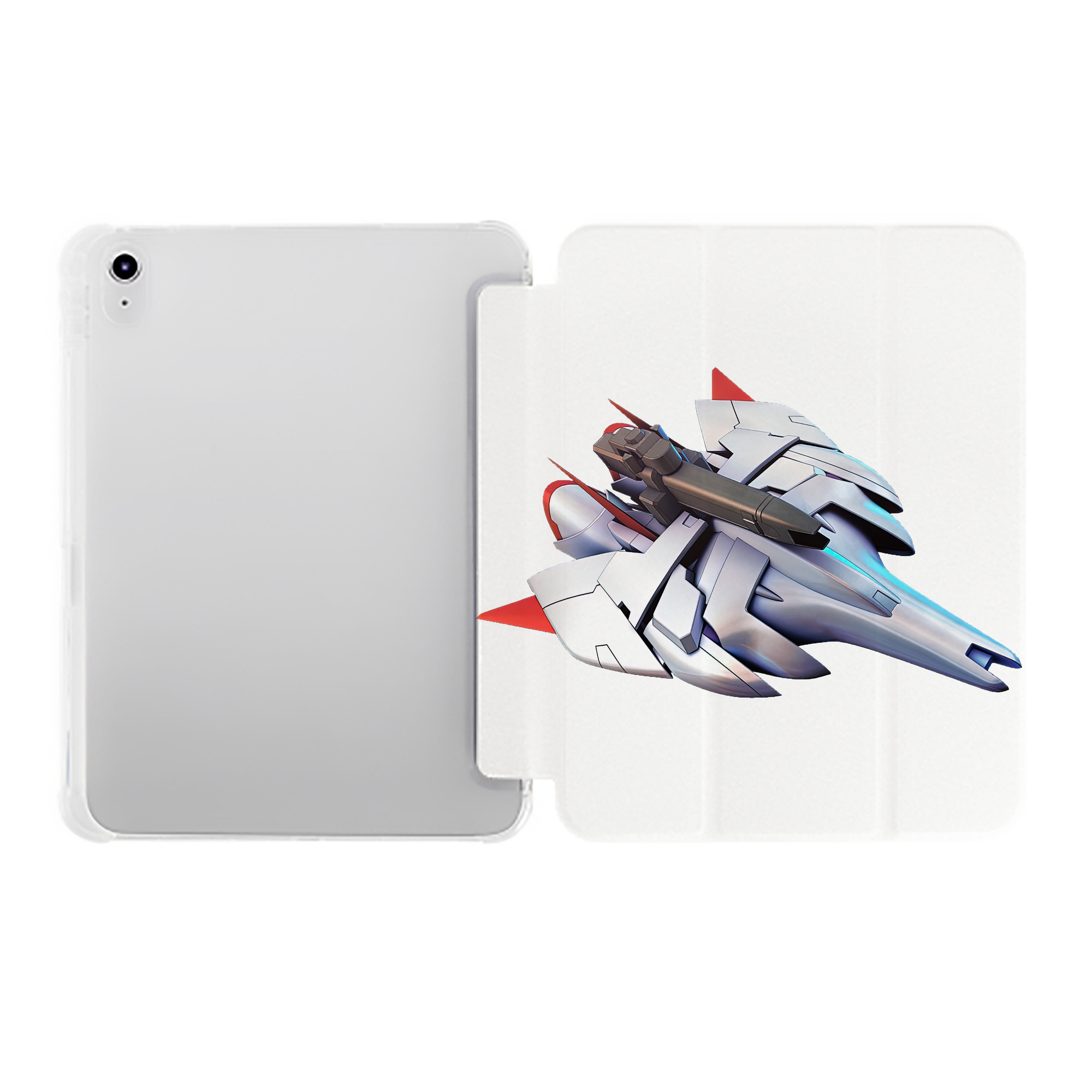（画像用） 機動戦士ガンダム Mobile Suit Gundam IPad ケース ペン収納付き 三つ折りスタンド PUレザー×シリコン 対応機種9.5/10.5/10.9インチ
